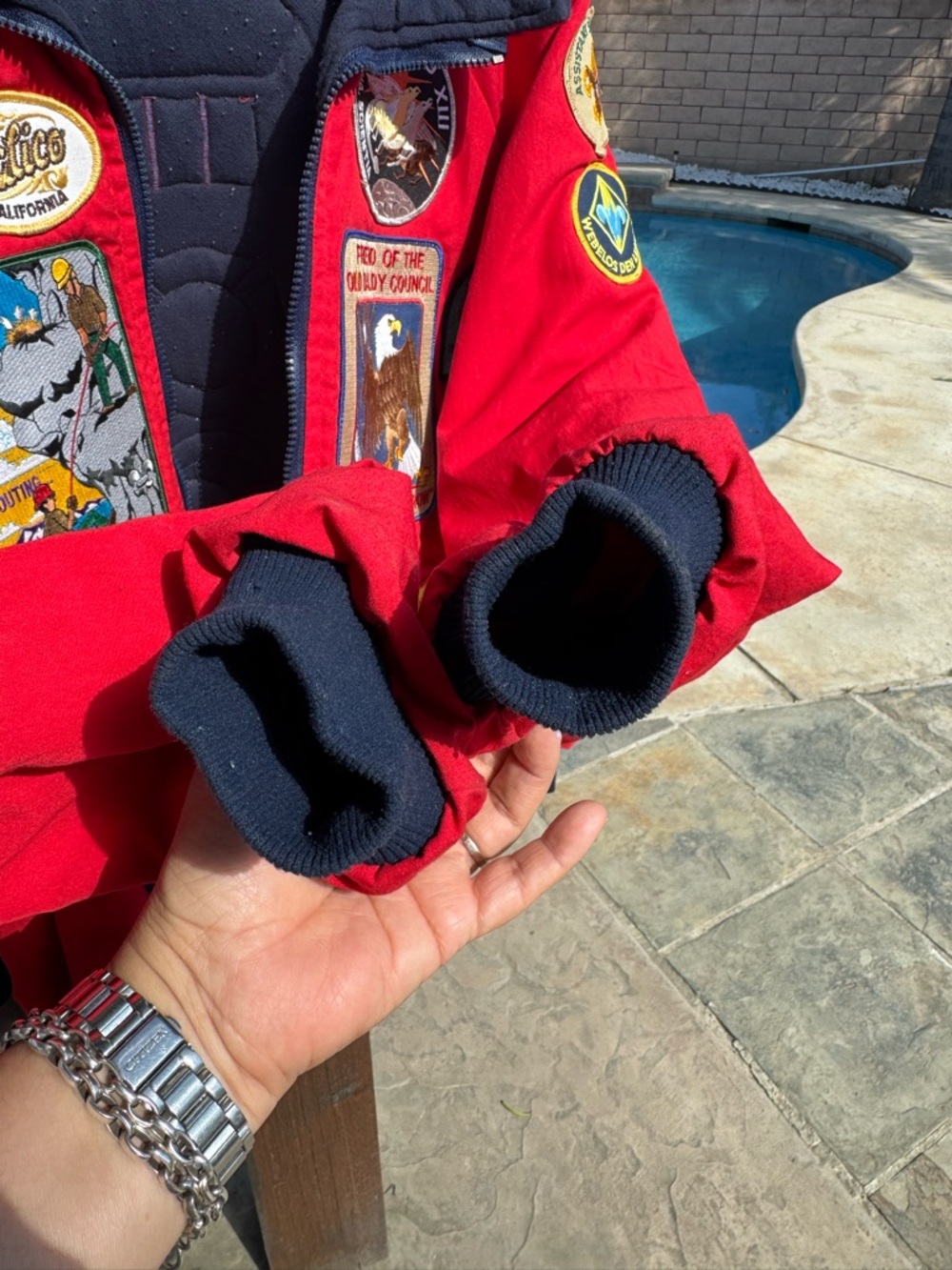 Boy Scouts of America patch bomber jacket SZ Lg - Picture 12 of 15